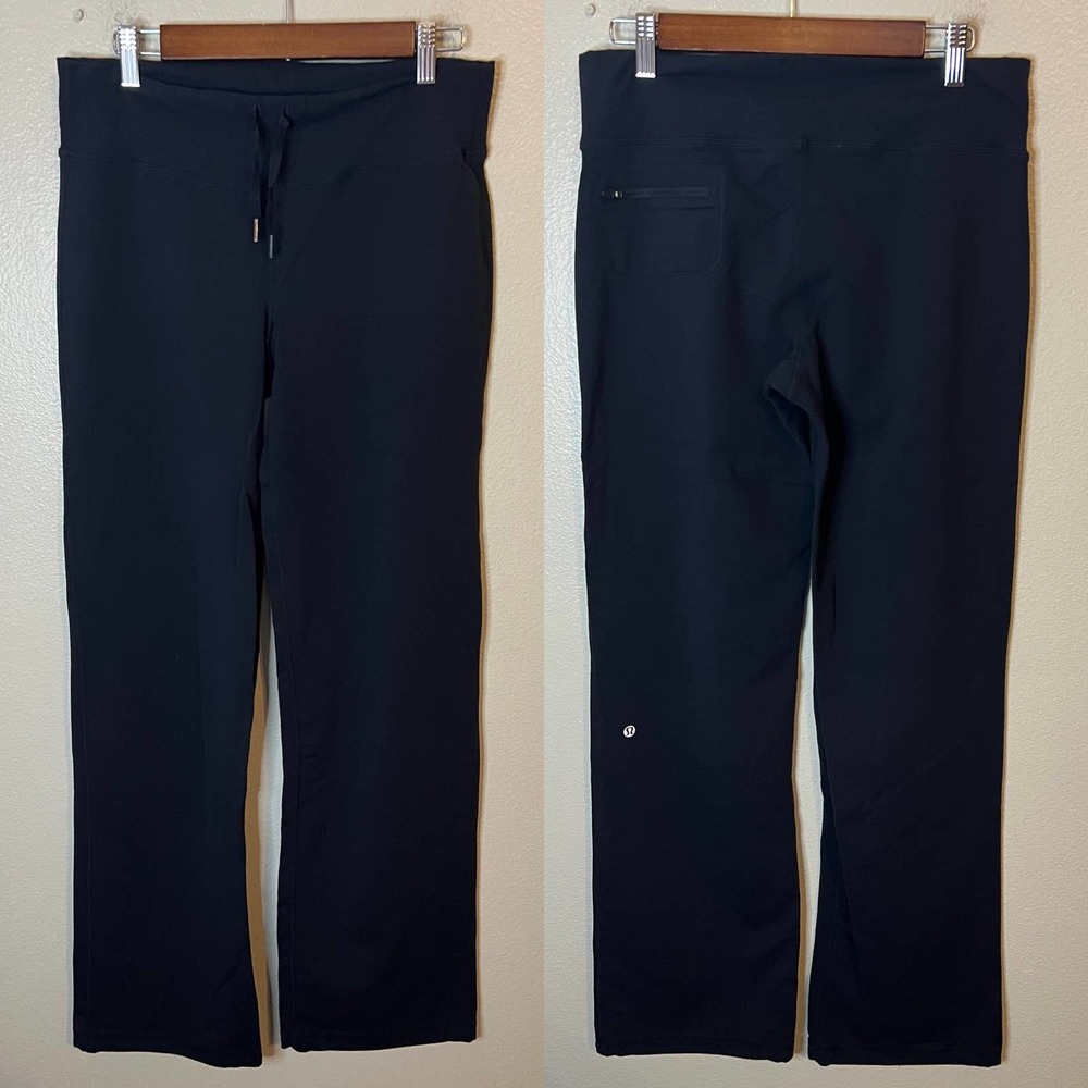 Lululemon Black Straight Leg Yoga Pants Size 8